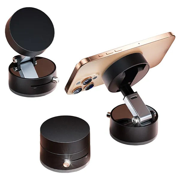 3-in-1 Magnetic 360° Car Phone Holder – Strong Suction Base, Adjustable Dashboard & Windshield Mount