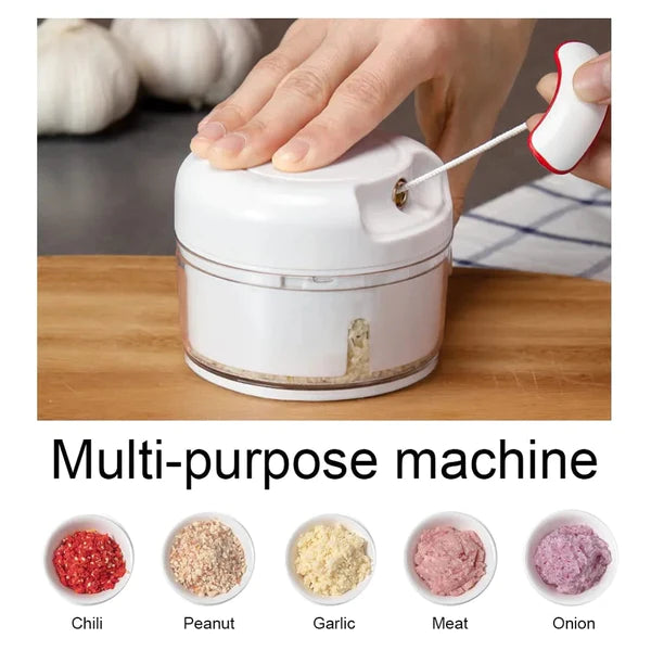 Mini Manual Food Chopper – Multifunctional Vegetable Grinder & Garlic Onion Cutter, Portable Kitchen Tool