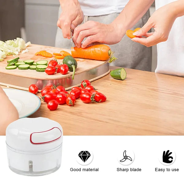 Mini Manual Food Chopper – Multifunctional Vegetable Grinder & Garlic Onion Cutter, Portable Kitchen Tool