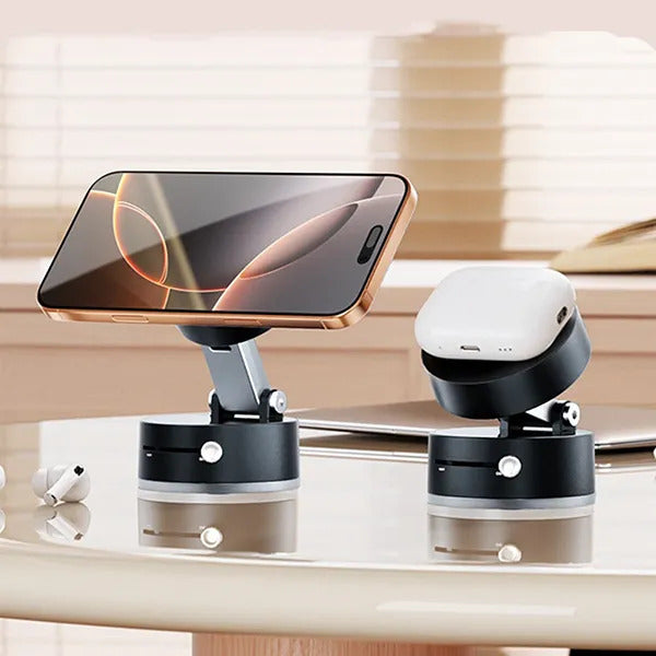 3-in-1 Magnetic 360° Car Phone Holder – Strong Suction Base, Adjustable Dashboard & Windshield Mount