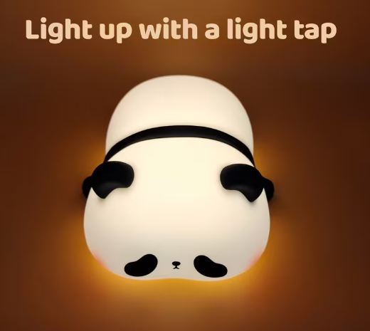 Rechargeable Panda Night Lamp – Cute Soft Silicone LED Light for Kids Bedroom & Home Décor