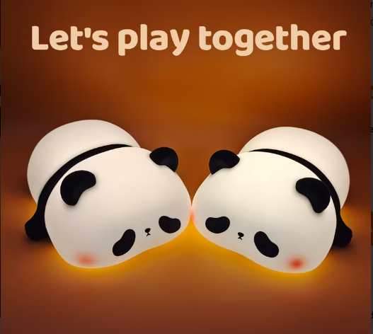 Rechargeable Panda Night Lamp – Cute Soft Silicone LED Light for Kids Bedroom & Home Décor