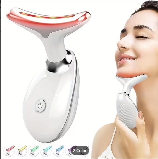 EMS Face Lifting Massager with Red Light Therapy – Microcurrent Facial, Neck & Eye Anti-Wrinkle Skin Tightening Tool