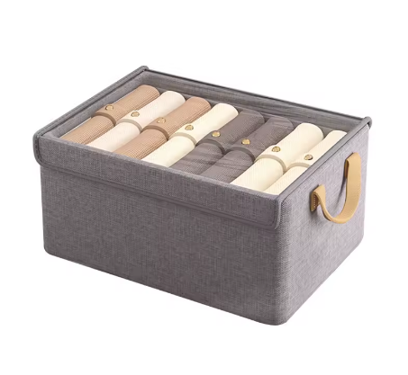 Foldable Wardrobe Clothes Organizer Box with Handles – Storage Drawer for Closet, Shelf & Clothing Organization