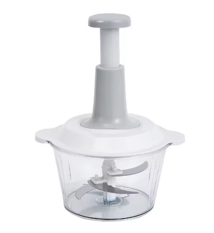 Manual Food Chopper 1.5L – Hand Press Vegetable & Fruit Cutter, Speedy Kitchen Onion Garlic Slicer, Easy Clean Plastic Body