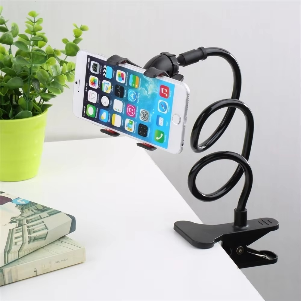 Flexible 360° Mobile Phone Stand – Heavy Duty Grip, Rotating Lazy Holder for Bed, Table & Desk (Random Color)