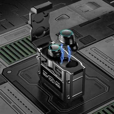 M25 Bluetooth 5.3 Wireless Earbuds – HiFi Stereo Sound, LED Power Display, 40 Hour Playtime, Noise Cancelling & Waterproof